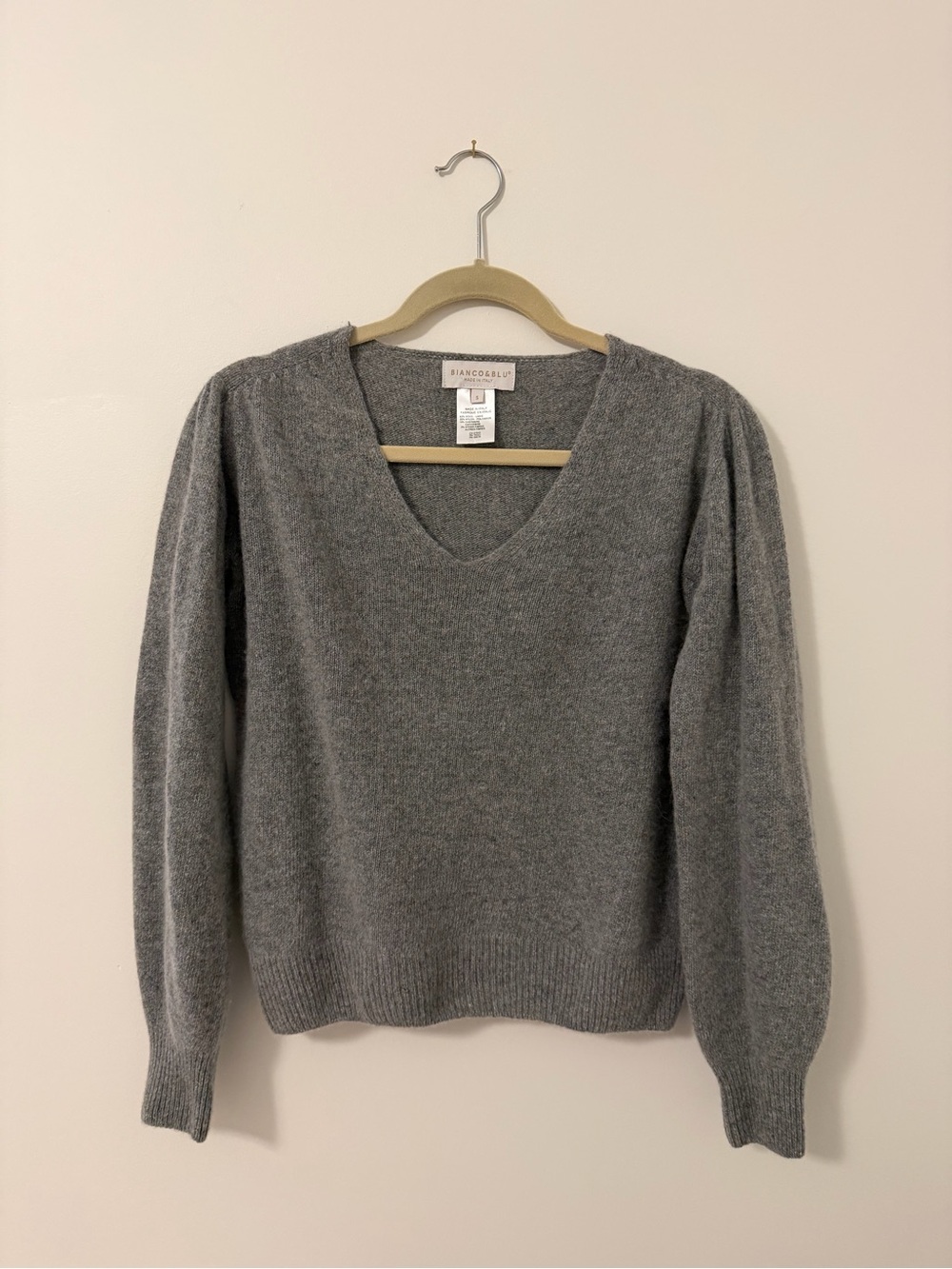 MADE IN ITALY: Wool & Cashmere Blend Sweater - Size S